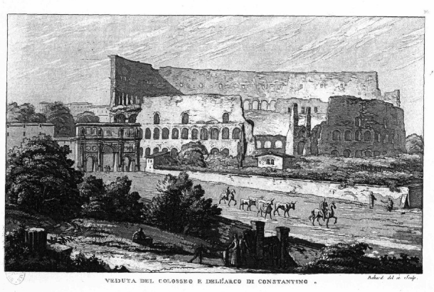 Louis-Pierre Baltard - Colisée et arc de Constantin - 1806