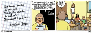 Un strip de Gad sur le site Glory Owl