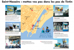 Les 6 étapes du parcours Tintin à Saint-Nazaire (2004)