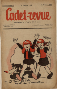 Cadet-Revue dont Saint-Ogan était rédacteur en chef entre 1933-1939. À la fois revue de création et revue publicitaire.